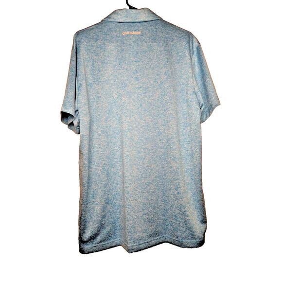 Golf Moose Men's Large Short Sleeve Performance Polo Blue Casual‎ Preppy - Picture 2 of 6